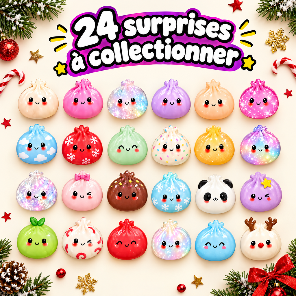 24 squishies surprises à collectionner