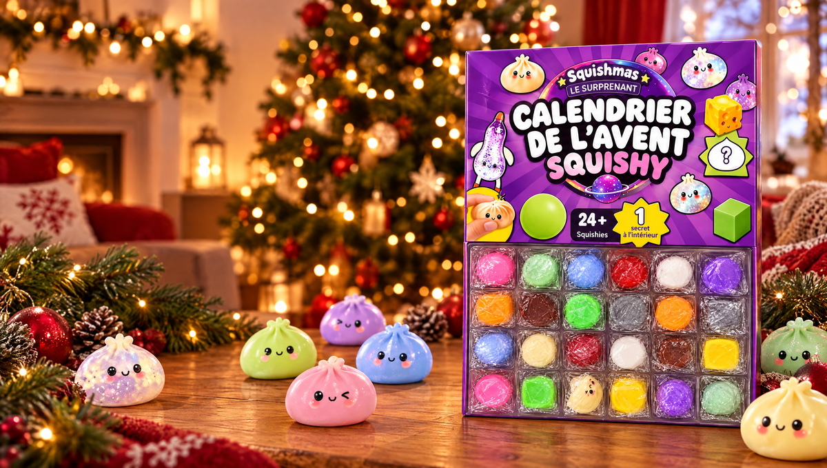 Calendrier de l'Avent Squishy Squishmas sous le sapin